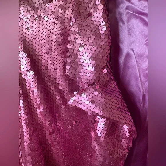 ❤️ NWT TCEC Showstopper Pink Sequin blazer Jacket size medium Valentine’s - Picture 9 of 11